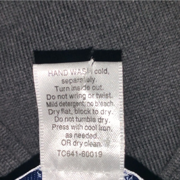 Pendleton 100% Merino Wool Beaded Sweater Women’s Size Large Charcoal Gray Crew - Picture 6 of 6